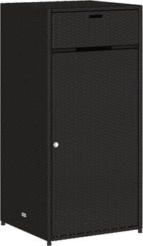 vidaXL Gartenschrank 55x55x111cm Poly Rattan Schwarz