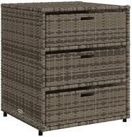 Gartenschrank Grau 55x59x69 Cm Poly Rattan - Vidaxl