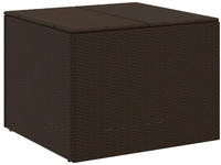 vidaXL Gartentruhe Braun 291L Poly Rattan