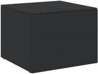 vidaXL Gartentruhe Schwarz 291L Poly Rattan