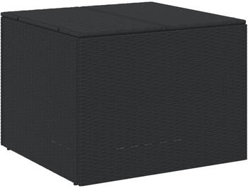 vidaXL Gartentruhe 291L Poly Rattan Schwarz