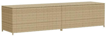 vidaXL Gartentruhe 469L Poly Rattan Beige