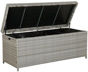 Beliani Auflagenbox Rattan 158x63cm grau