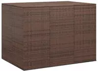 Garten-kissenbox Pe Rattan 145x100x103 Cm Braun Vidaxl