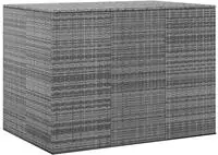 vidaXL Garten-Kissenbox PE Rattan 145x100x103 cm Grau