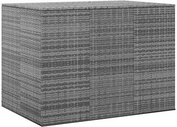 vidaXL Garten-Kissenbox PE Rattan 145x100x103cm Grau