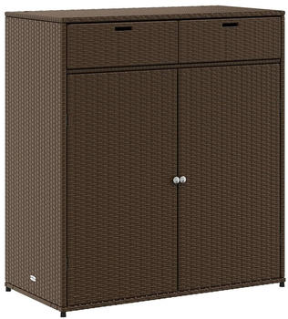 vidaXL Gartenschrank 105x55x113cm Poly Rattan Braun