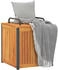 vidaXL Gartenbox Massivholz Akazie/Stahl 45 x 45 x 45/53 cm