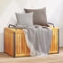 vidaXL Gartenbox Massivholz Akazie/Stahl 85 x 45 x 45/53 cm