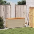 vidaXL Gartentruhe Polyrattan/Akazienholz 110 x 50 x 54 cm beige