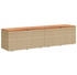vidaXL Gartentruhe Polyrattan/Akazienholz 220 x 50 x 54 cm beige