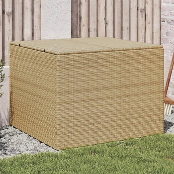vidaXL Gartentruhe Polyrattan 291 Liter beige