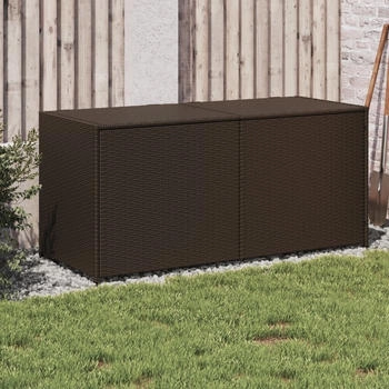vidaXL Gartentruhe Polyrattan 283 Liter braun