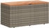 vidaXL Gartentruhe Polyrattan/Akazienholz 110 x 50 x 54 cm grau