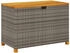 vidaXL Gartentruhe Polyrattan/Akazienholz 110 x 55 x 63 cm grau