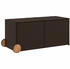 vidaXL Gartentruhe Polyrattan mit Rollen 283 Liter braun