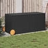 vidaXL Gartentruhe Polyrattan mit Rollen 283 Liter schwarz