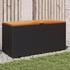 vidaXL Gartentruhe Polyrattan/Akazienholz 110 x 50 x 54 cm schwarz