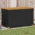 vidaXL Gartentruhe Polyrattan/Akazienholz 110 x 55 x 63 cm schwarz