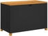 vidaXL Gartentruhe Polyrattan/Akazienholz 110 x 55 x 63 cm schwarz