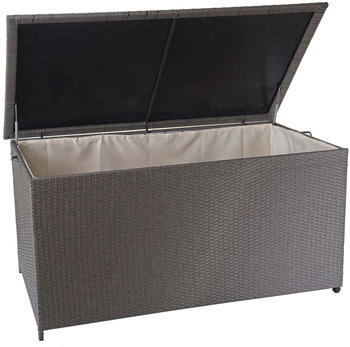 Mendler Truhe Premium 80x160x94cm 950L grau (64595)