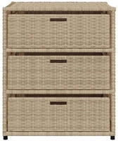 vidaXL Gartenschrank Beige 55x59x69 cm Poly Rattan