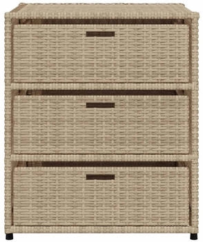 vidaXL Gartenschrank 55x59x69cm Poly Rattan beige