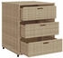vidaXL Gartenschrank 55x59x69cm Poly Rattan beige
