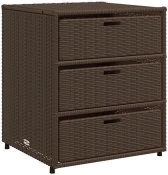 vidaXL Gartenschrank 55x59x69cm Poly Rattan braun