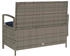 vidaXL Gartenbank mit Stauraum und Kissen Poly Rattan grau
