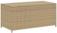 vidaXL Gartentruhe Beige 190L Poly Rattan