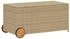 vidaXL Gartentruhe mit Rollen 190L Poly Rattan beige