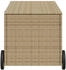 vidaXL Gartentruhe mit Rollen 190L Poly Rattan beige