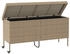 vidaXL Gartentruhe mit Rollen 160x55x75 cm Poly Rattan beige