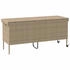 vidaXL Gartentruhe mit Rollen 160x55x75 cm Poly Rattan beige