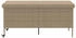 vidaXL Gartentruhe mit Rollen 160x55x75 cm Poly Rattan beige