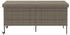 vidaXL Gartentruhe mit Rollen 160x55x75 cm Poly Rattan grau