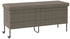vidaXL Gartentruhe mit Rollen 160x55x75 cm Poly Rattan grau