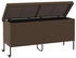 vidaXL Gartentruhe mit Rollen 160x55x75 cm Poly Rattan braun