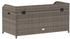 vidaXL Bank mit Stauraum 100x50x52 cm Poly Rattan Akazienholz grau