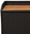 vidaXL Bank mit Stauraum 100x50x52 cm Poly Rattan Akazienholz schwarz