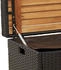 vidaXL Bank mit Stauraum 100x50x52 cm Poly Rattan Akazienholz schwarz