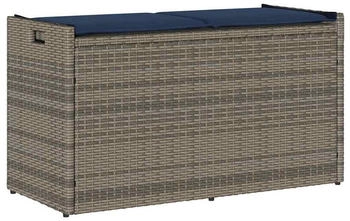 vidaXL Outdoor-Sitzbank mit Stauraum und Kissen 100 cm grau