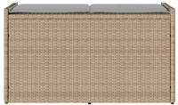 vidaXL Outdoor-Sitzbank mit Stauraum und Kissen Beige 100 cm