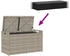 vidaXL Outdoor-Sitzbank mit Stauraum und Kissen 100 cm hellgrau