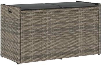 vidaXL Outdoor-Sitzbank mit Stauraum und Kissen 100 cm (4104062) grau