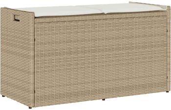 vidaXL Outdoor-Sitzbank mit Stauraum und Kissen 100 cm (4104064) beige