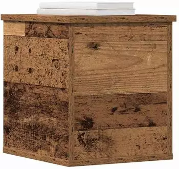 vidaXL Aufbewahrungsbox mit Deckel Alte Holz 30x35x35cm Ingenieurholz (868693)