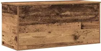 vidaXL Aufbewahrungsbox mit Deckel Alteiche 100x42x46cm Ingenieurholz (862291)