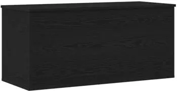 vidaXL Aufbewahrungsbox mit Deckel Schwarz Eichenholz 100x42x46cm Holzwerkstoff (862293)